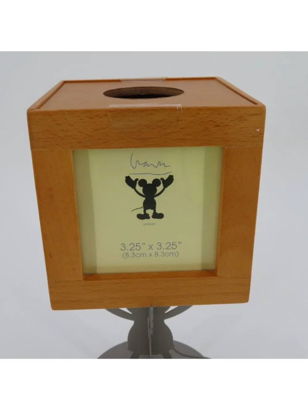 Michael Graves x Disney Mickey Mouse Wood Metal Pedestal Photo Frame Cube 2006